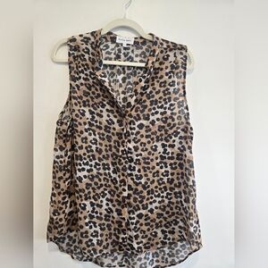 Bella Dahl Leopard Print Sleeveless Top Size Large Nwot